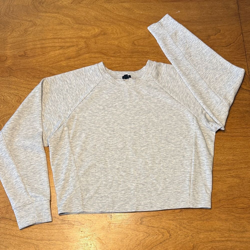Express Light Gray Women's Cropped Sweatshirt
